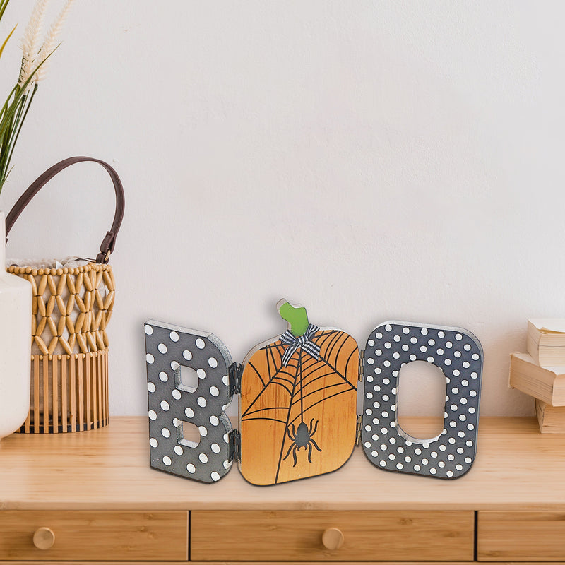 Wooden Folding Word Table Sign Boo