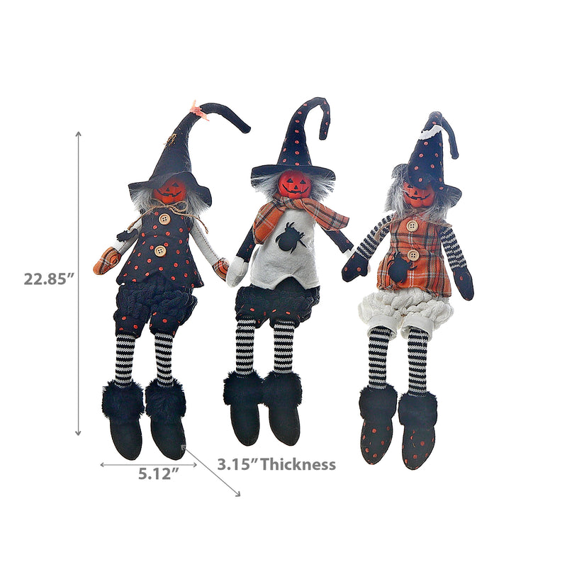 Cotton Sitting Witch - Set of 3