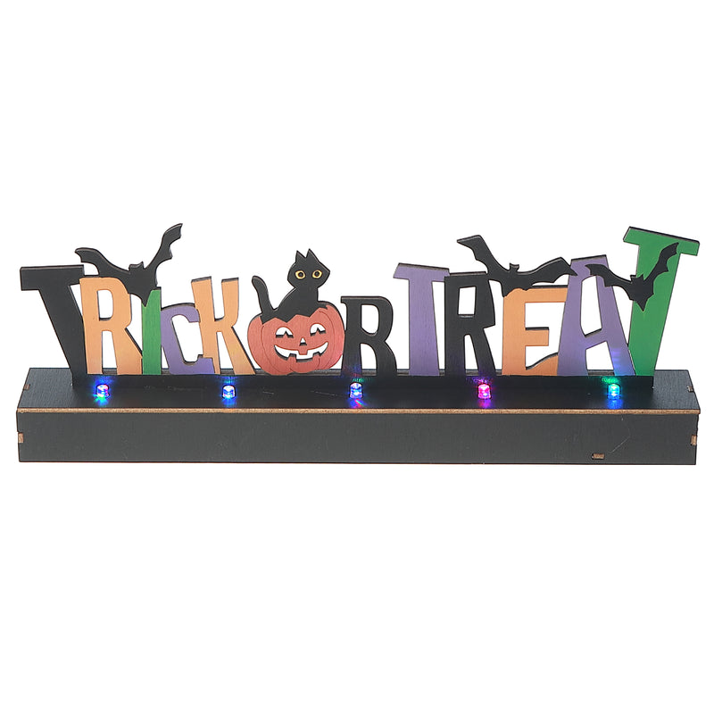 Wood Trick Or Treat Decor