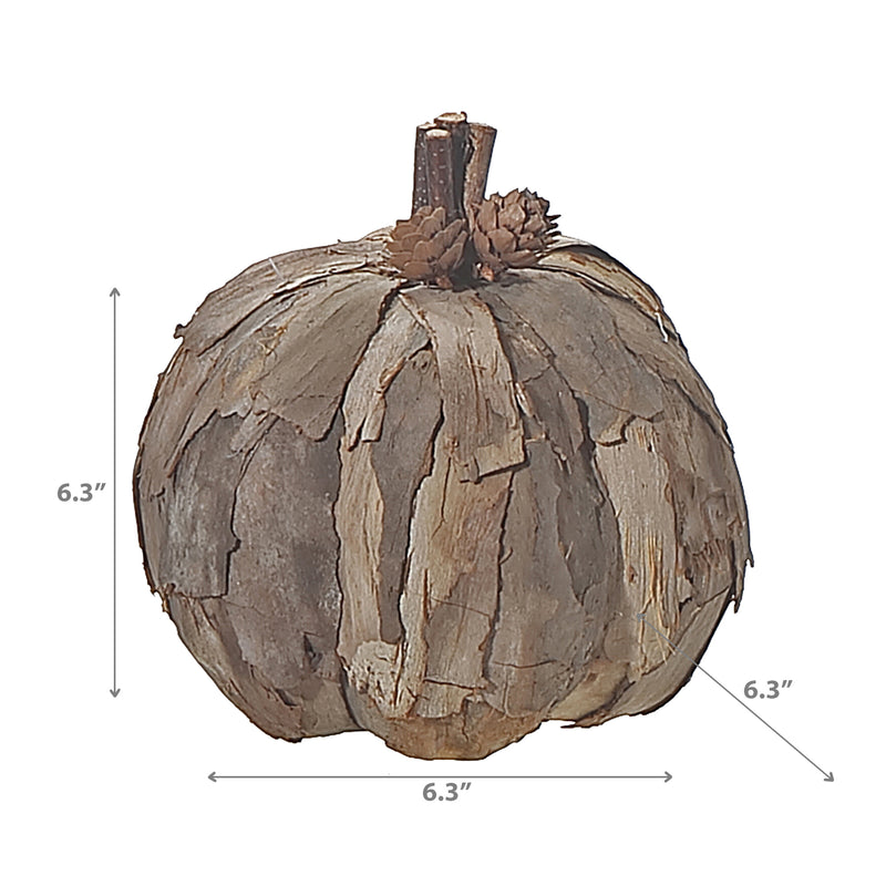 Tree Bark Pumpkin Small