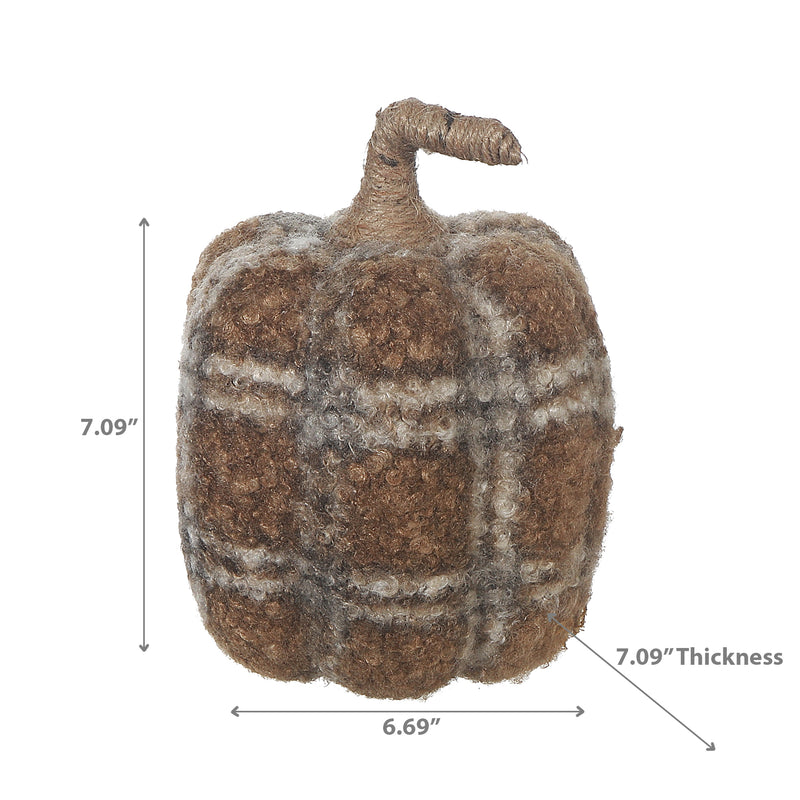 Plaid Fleece Pumpkin Small