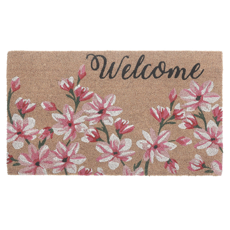 Coir Door Mat Magnolia Blossom Welcome 18 X 30