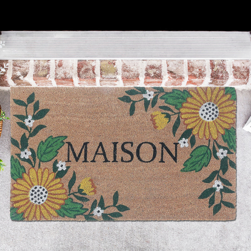 Coir Door Mat Sunflower Maison 18 X 30