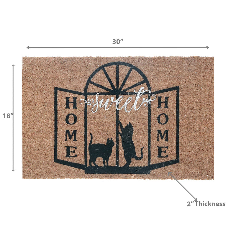 Coir Door Mat Cats Sweet Home 18 X 30