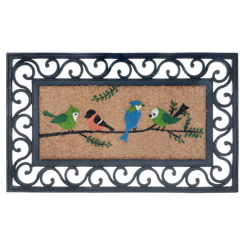 Rubber & Coir Mat Birds On Branch 18 X 30