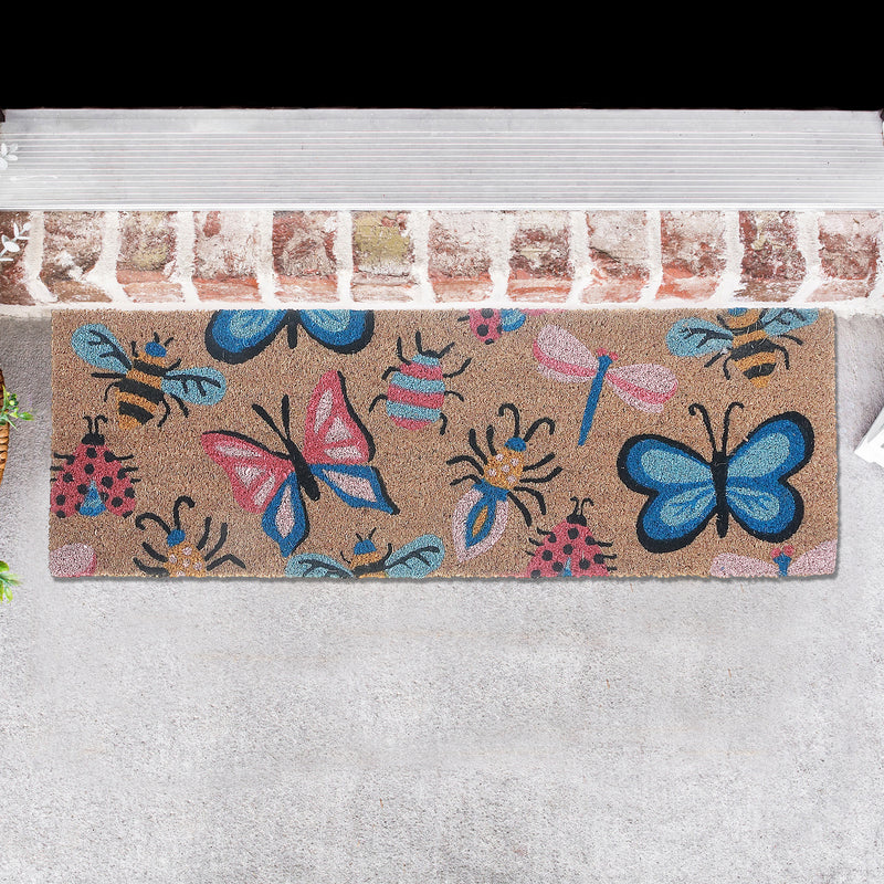 Coir Door Mat Butterflies & Bugs 10 X 30