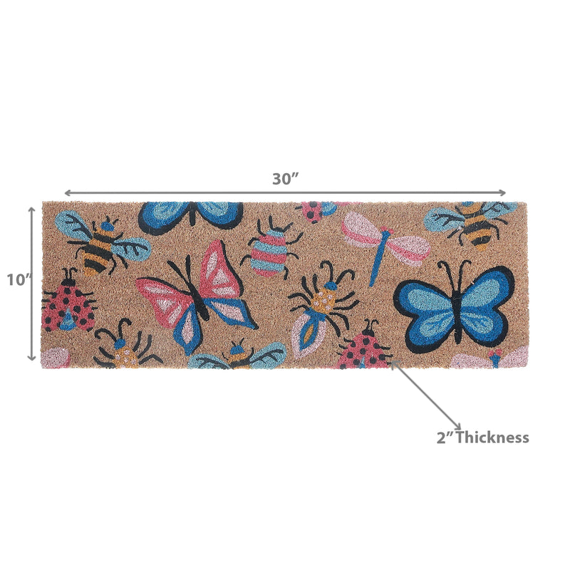 Coir Door Mat Butterflies & Bugs 10 X 30