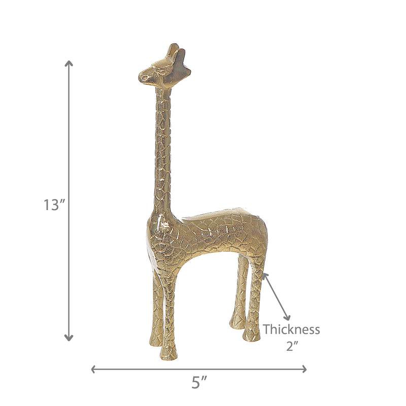 Gold Giraffe Decor 13" Medium