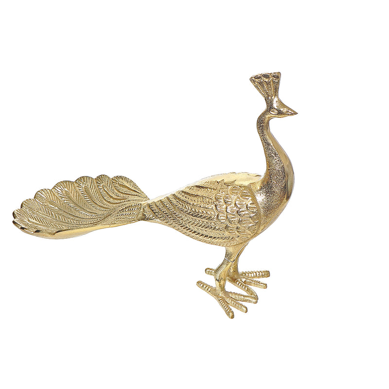 Gold Peacock Decor 10"