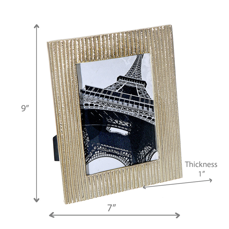 4"X6" Picture Frame Gold Stripe