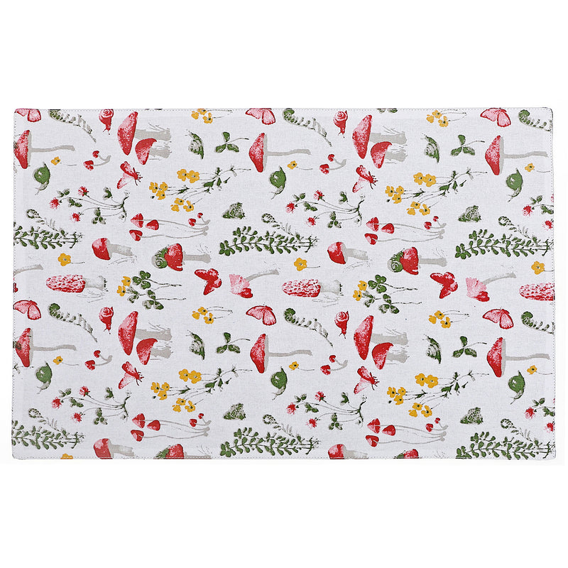 Cotton Placemat Mushroom 12 X 18 - Set of 12