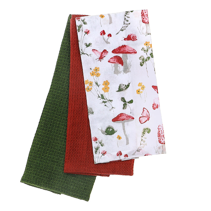 Dish Cloth Set Of 3 PCs Mushroom - Set of 2