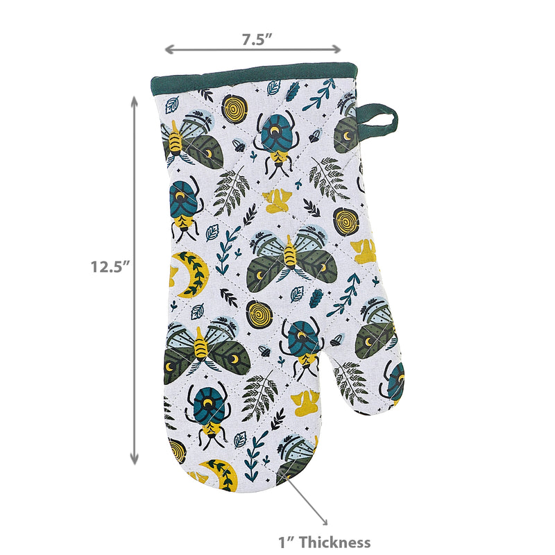 Cotton Oven Mitt Butterfly & Beetle - Set of 2