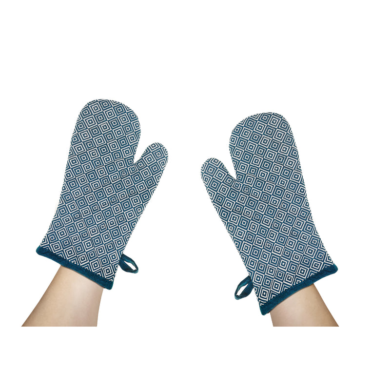 Cotton Oven Mitt Geometric - Set of 2