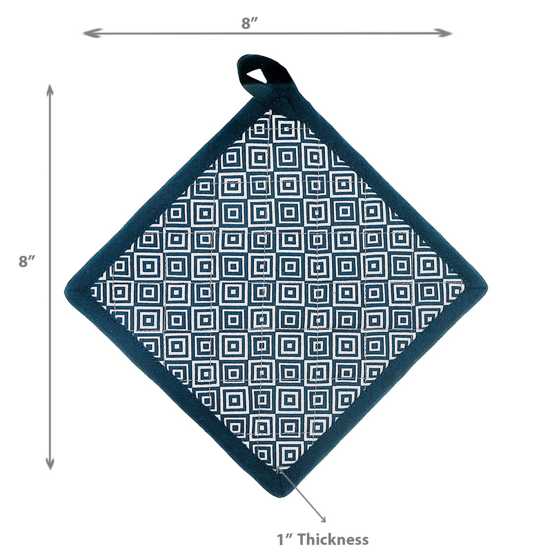 Cotton Pot Holder Geometric - Set of 2