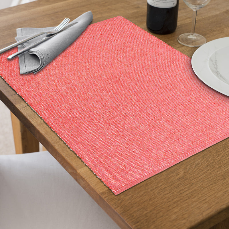 Chambray Ribbed Placemat - Set of 12