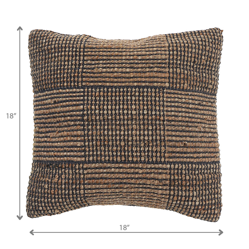 Handwoven Cotton Jute Cushion Plaid