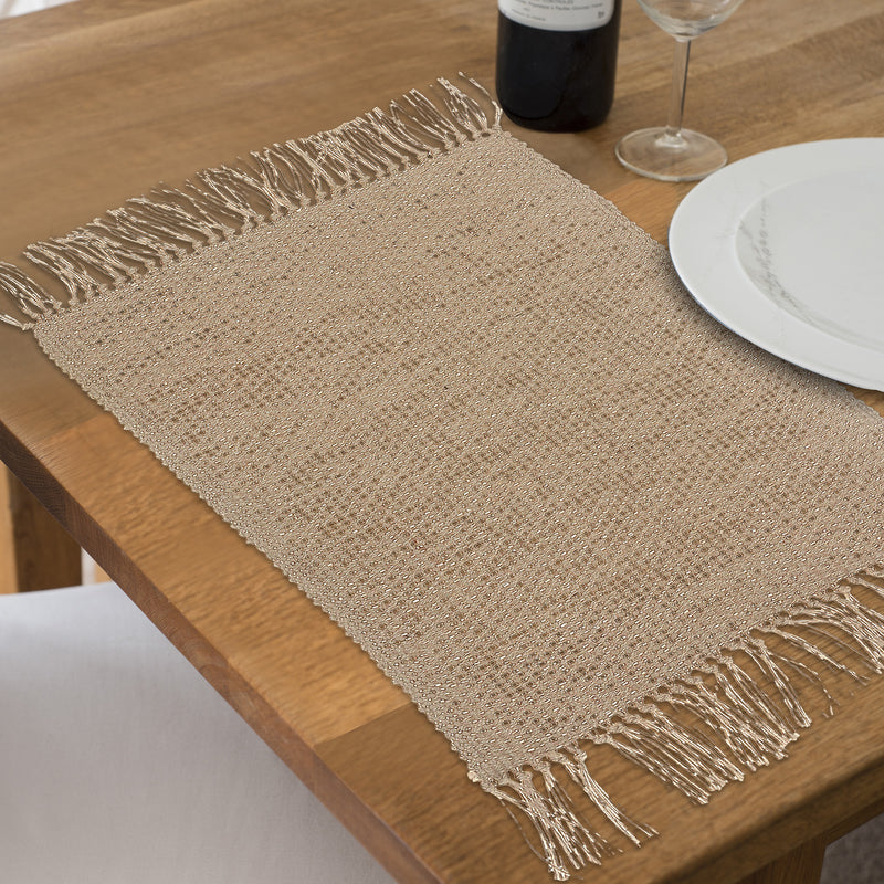 Jute Rectangular Handloom Placemat 14 X 20 - Set of 12