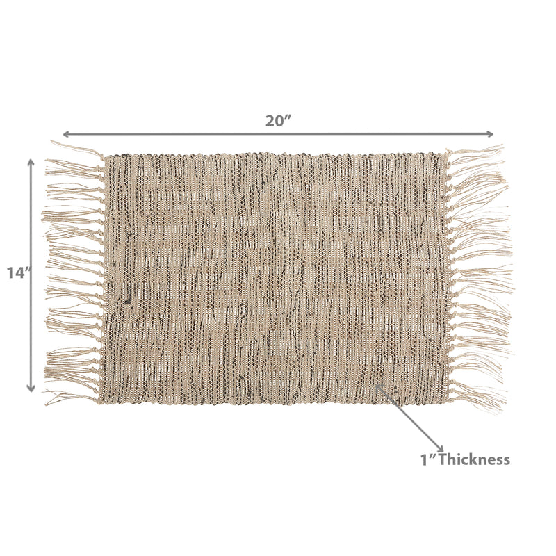 Rectangular Handloom Placemat Natural - Set of 12