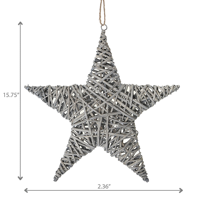 Grey Willow Star Wall Hanger Small