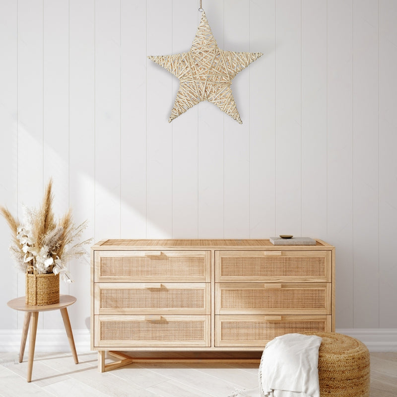 Natural Willow Star Wall Hanger Small