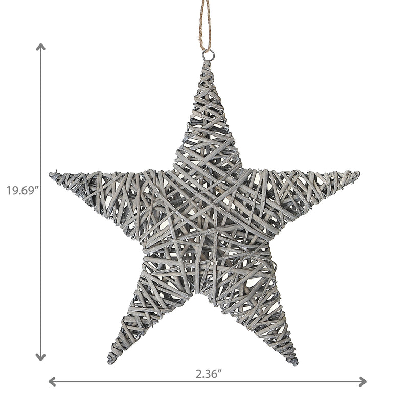 Grey Willow Star Wall Hanger Medium