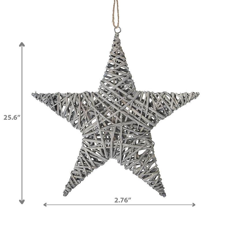 Grey Willow Star Wall Hanger Large