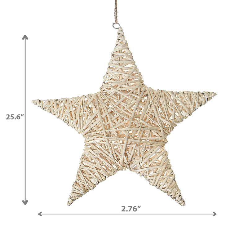 Natural Willow Star Wall Hanger Large