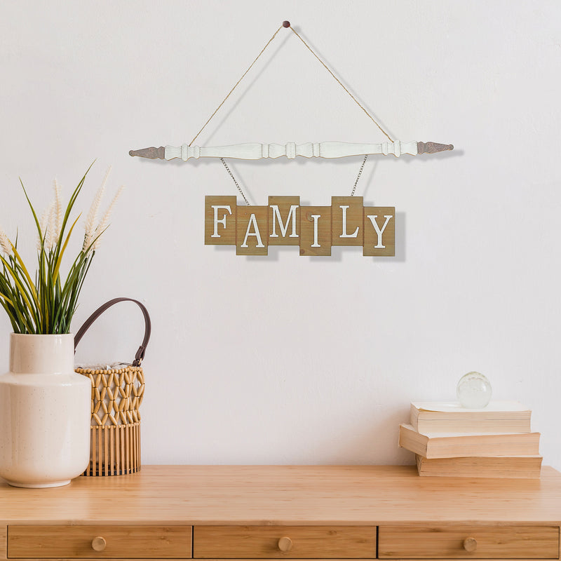 Hanging Wooden Chain Sign Family