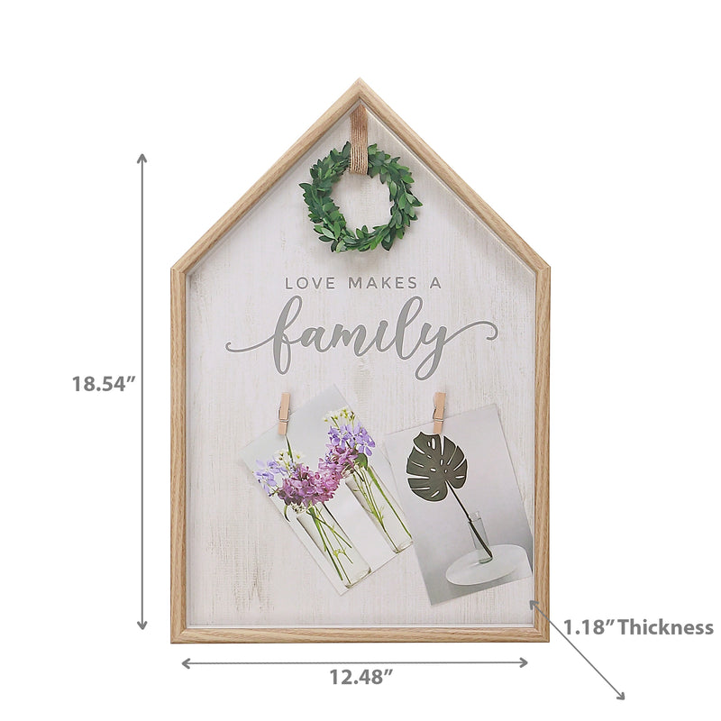 MDF Collage Clip Frame With Faux Plants 4X6