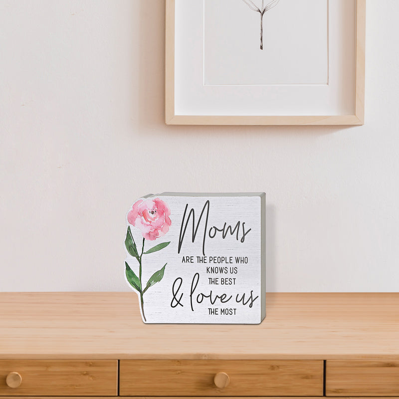 Wood Block Decor Moms Love Us