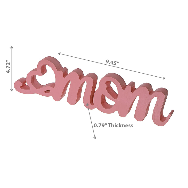 Wooden Word Sign Mom