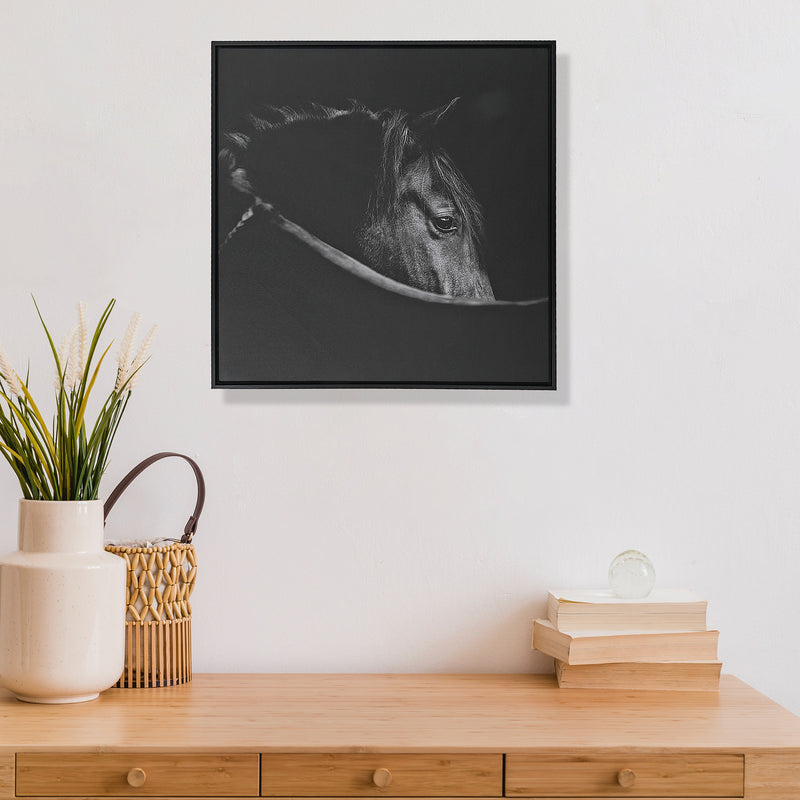 Framed Canvas Wall Art Horse Head