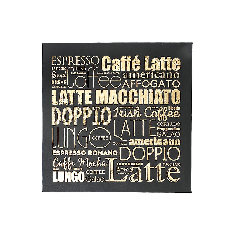 Canvas Wall Art With Foil Cafe Latte