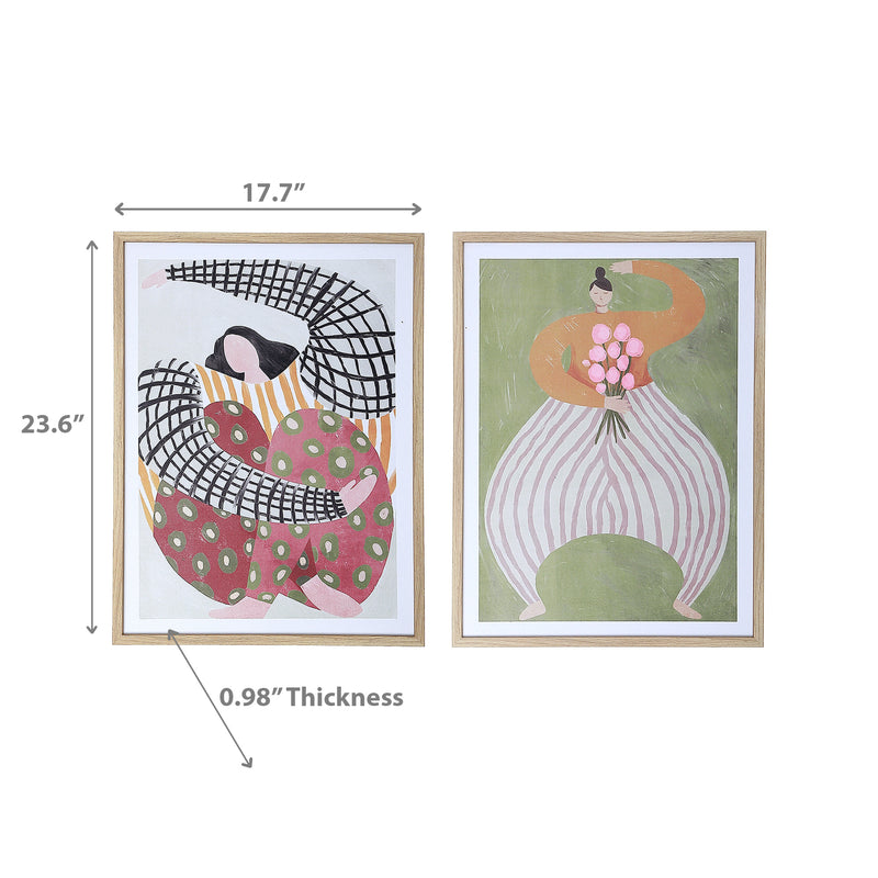 Framed Canvas Wall Art Marie & Jade - Set of 2