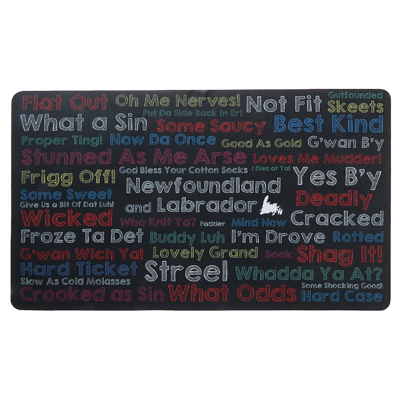 Printed Rubber Mat Colorful Sayings