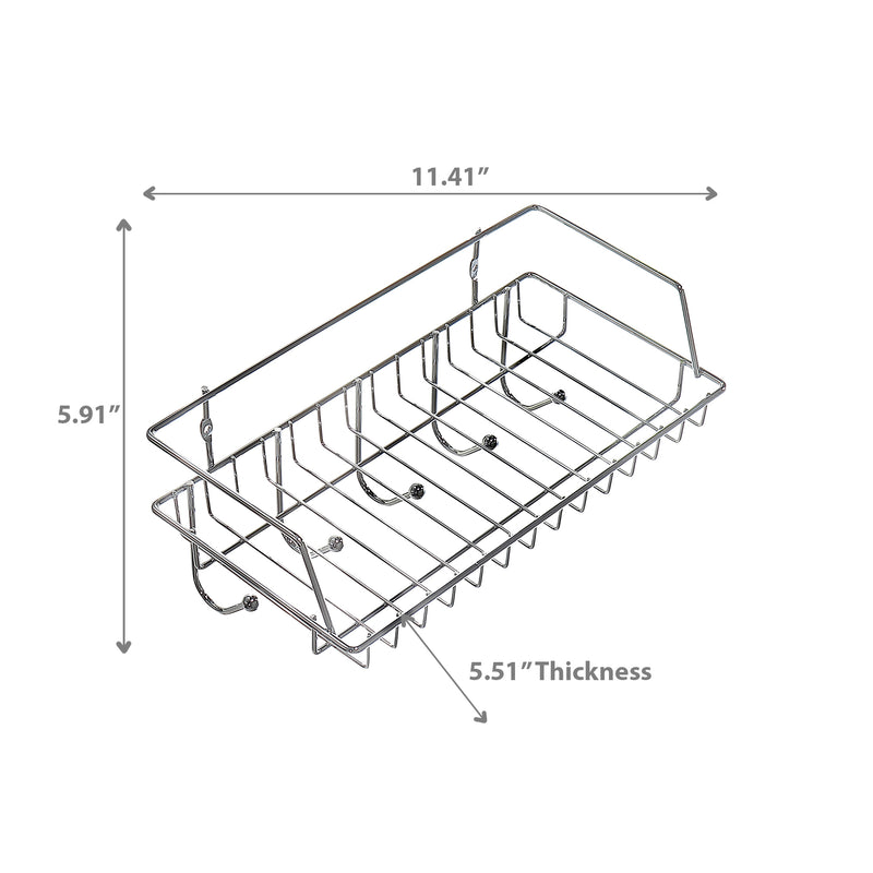 Bath Rack On The Wall With 5 Hooks