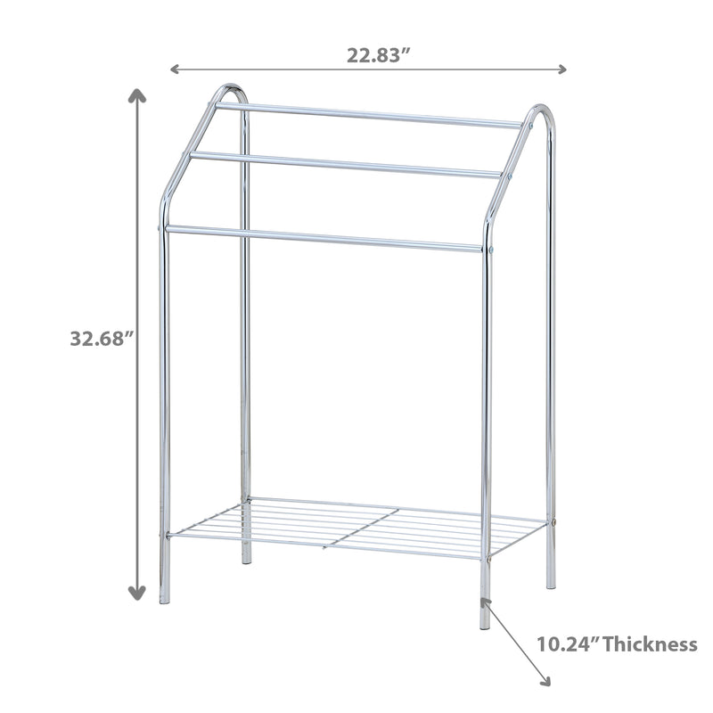 3 Tier Towel Rail With Bottom Storage Rack