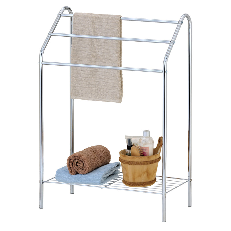 3 Tier Towel Rail With Bottom Storage Rack