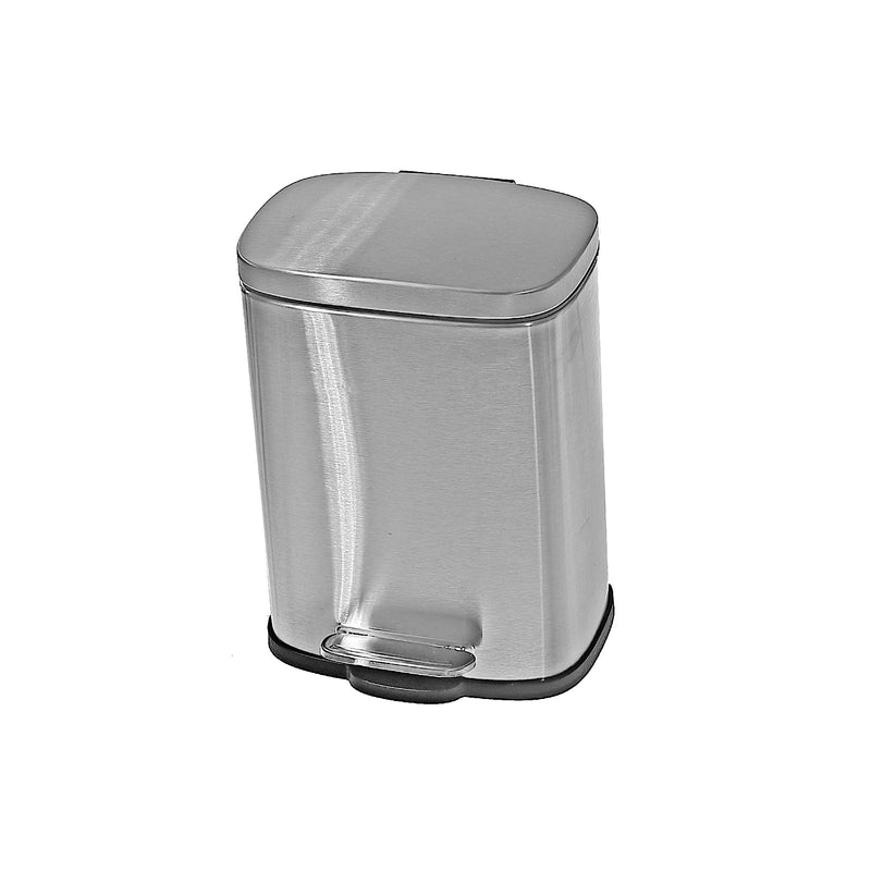 3L Metal Rectangular Dust Bin Silver