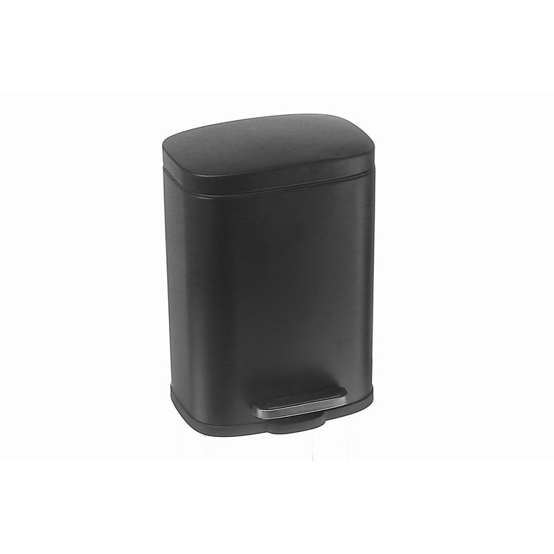 5L Step Bin With Soft Close Lid Black