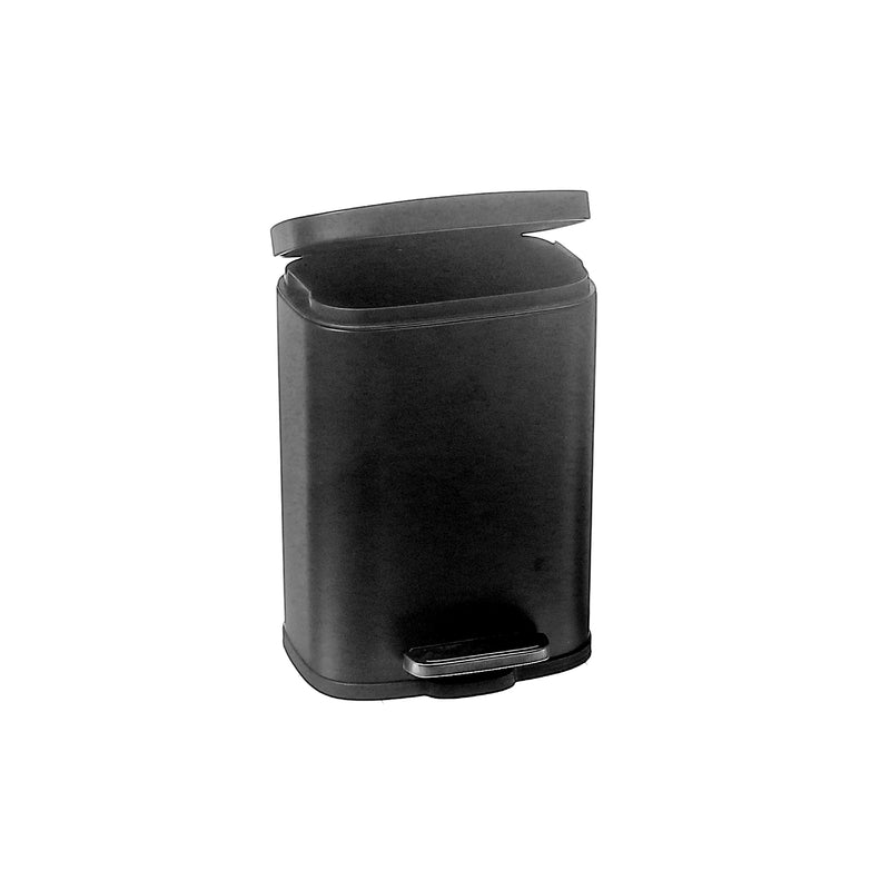 5L Step Bin With Soft Close Lid Black