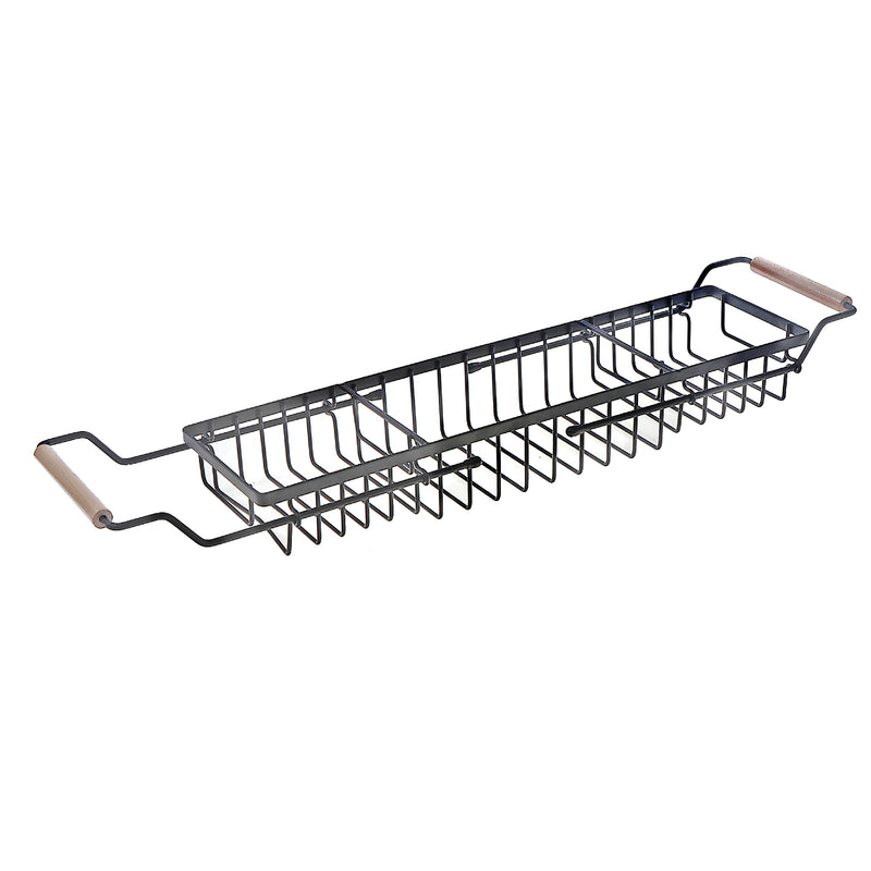 Bathtub Rack Flat Wire With Wooden Handle.