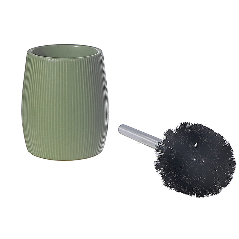 Toilet Brush Holder With Stainless Steel Handle Green