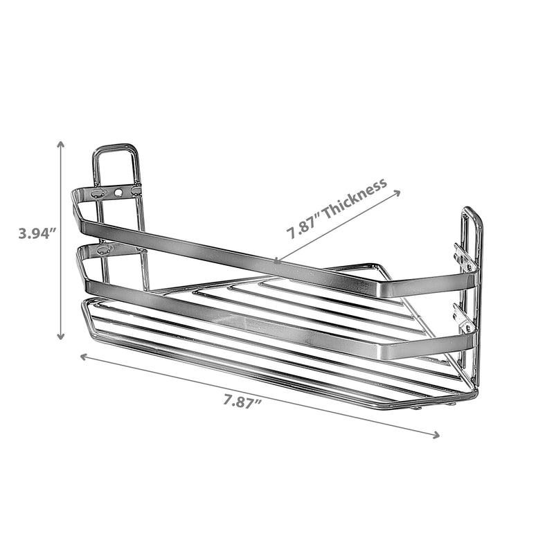 Chrome Corner One Shelf Caddy