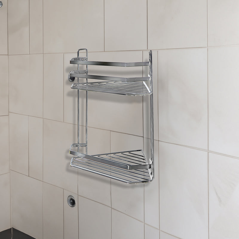 Chrome Corner Two Shelf Caddy