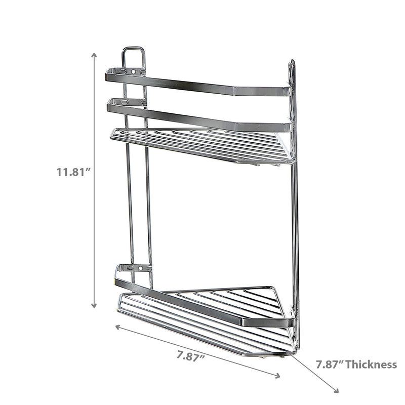 Chrome Corner Two Shelf Caddy