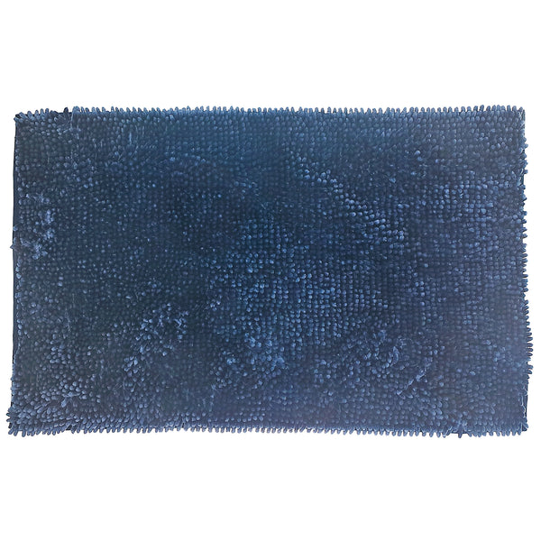 Shining Cheniile Bath Mat 20"X32" Blue