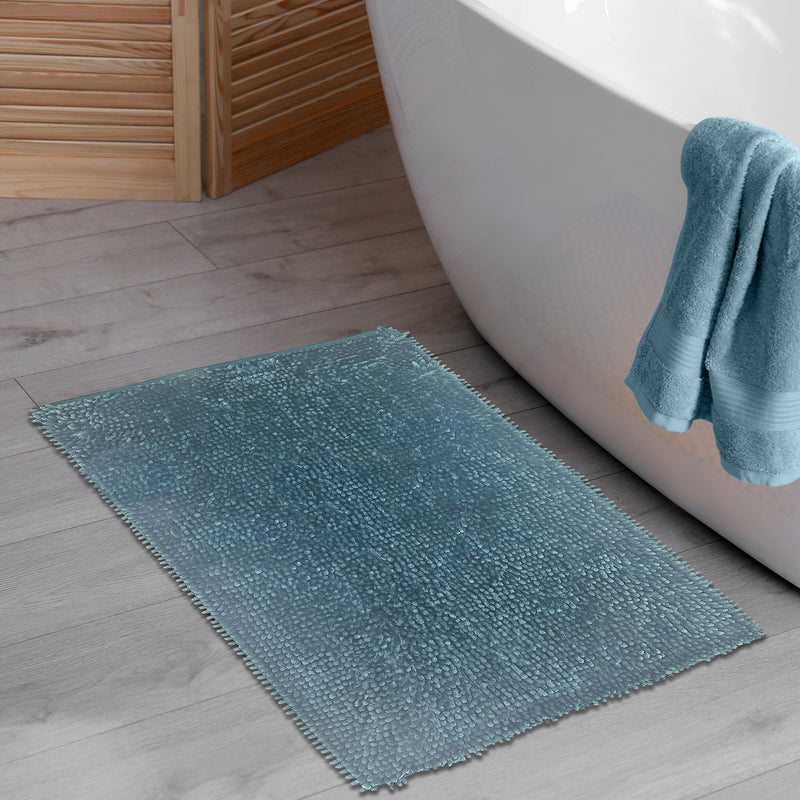 Shining Cheniile Bath Mat 20"X32" Green