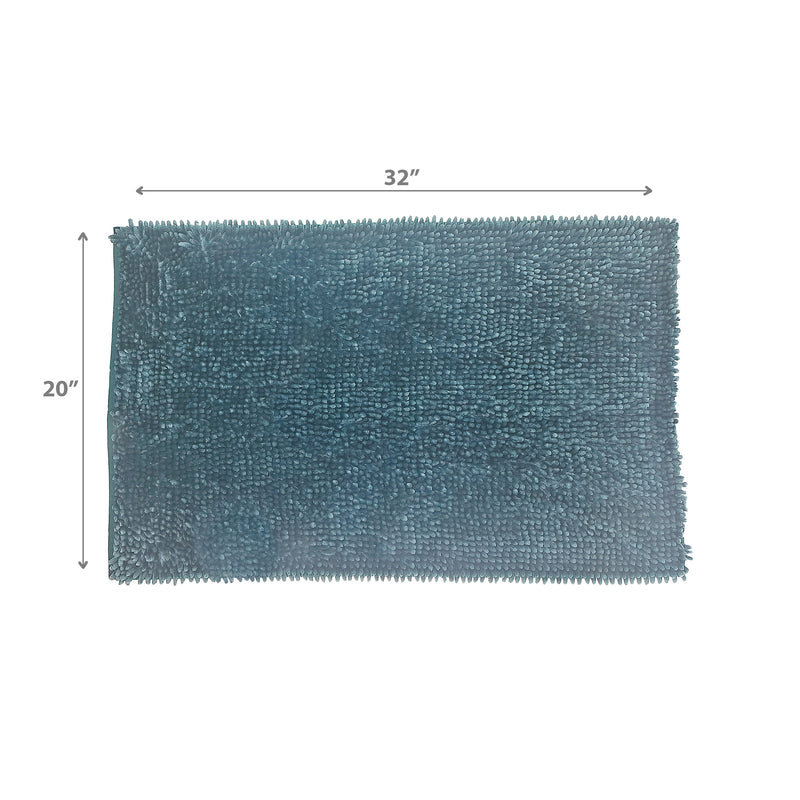 Shining Cheniile Bath Mat 20"X32" Green